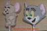 433sp Cat and Mouse Chocolate Candy Lollipop Mold